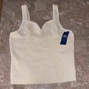 Abercrombie & Fitch Cropped Cream Top